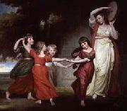 George Romney The five youngest children of Granville Leveson-Gower, 1st Marquess of Stafford oil painting reproduction